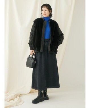 CRAFT STANDARD BOUTIQUE リバーシブルファーブルゾン Black