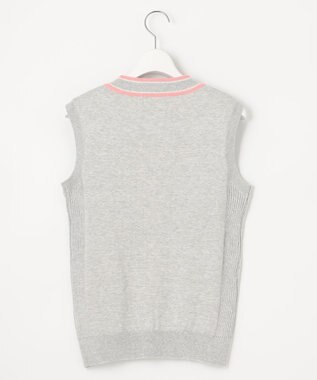 23区GOLF 【WOMEN】【洗える】コットンブレンド ニットベスト ライトグレー系