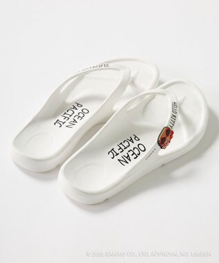 OP／FILA 【Ocean Pacific×ハローキティ】ビーチサンダル ホワイト