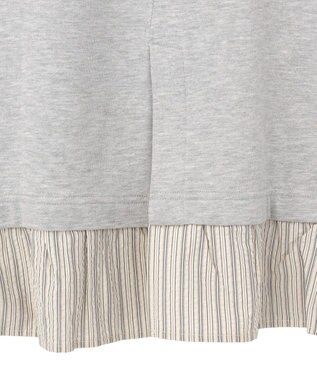 earth music&ecology レイヤーヘムワンピース Gray Mixture