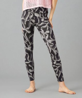 Chacott Chacott BALANCE リボンプリントレギンス ブラックプリント