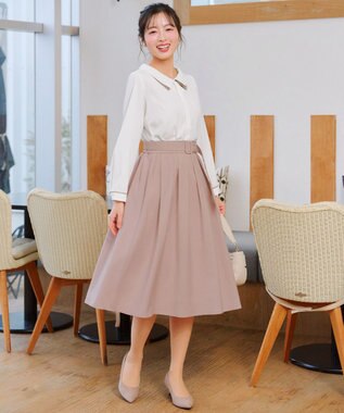 Tiaclasse レイヤードカラーブラウス オフホワイト