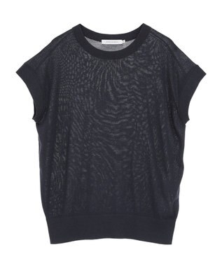 AMERICAN HOLIC 【接触冷感】フレンチスリーブニットプルオーバー Navy