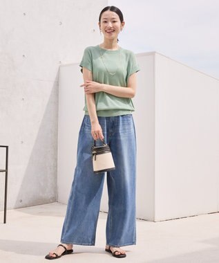 AMERICAN HOLIC 【接触冷感】フレンチスリーブニットプルオーバー Mint