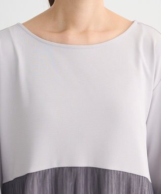 Green Parks プリーツチュールドッキングプルオーバー Gray