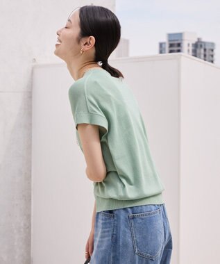 AMERICAN HOLIC 【接触冷感】フレンチスリーブニットプルオーバー Mint