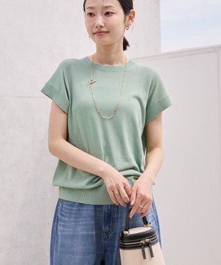AMERICAN HOLIC 【接触冷感】フレンチスリーブニットプルオーバー Mint