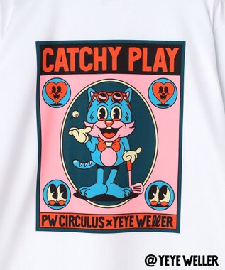 PW CIRCULUS 【UNISEX】【コラボアイテム】Yeyeコラボ ロングスリーブモックネックT ゴルフ ホワイト系