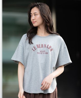 Green Parks 裾ラウンド機能ロゴTシャツ Light Beige