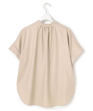 23区 【接触冷感/UVカット】ドライスラブストレッチ スキッパー ブラウス ベージュ系