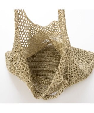 UNBILLION カシュカシュ cachecache / メタリック糸ホーボーバッグ ゴールド