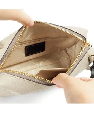 PELLE BORSA シンプルショルダーポシェット Reinette レネット 4717 グレージュ