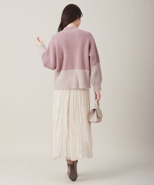 ANY SIS 【洗える】グラデーションフェザー ニット ピンク