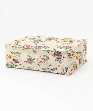 自由区 ペイントタッチフラワートート バッグ アイボリーベース