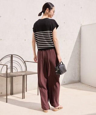 AMERICAN HOLIC 【接触冷感】フレンチスリーブニットプルオーバー Border