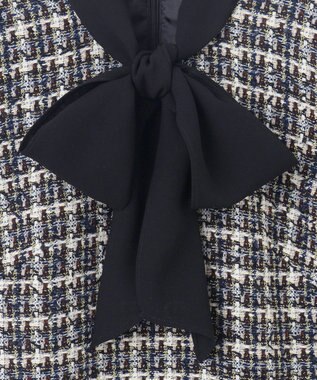 GRACE CONTINENTAL ツイードコンビワンピース ブラック