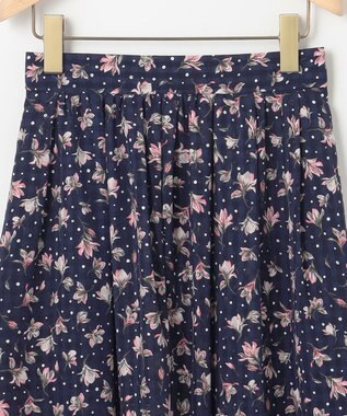 組曲 L フラワードットプリント スカート ネイビー系5
