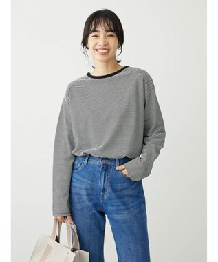 Green Parks ボーダープルオーバー Black