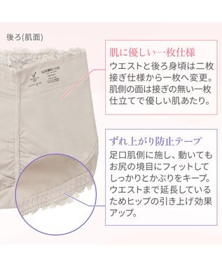 BRADELIS New York 【BRADELIS NewYork peace】おしりPラインレーシーショーツ23  深め 補正ショーツ パールグレージュ