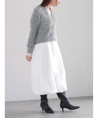 Te chichi ピーチタフタバルーンスカート ホワイト