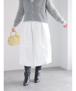 Te chichi ピーチタフタバルーンスカート ホワイト