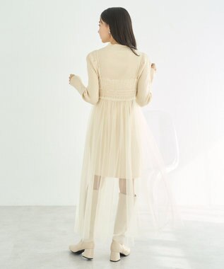 earth music&ecology ねじりチュールキャミワンピース White