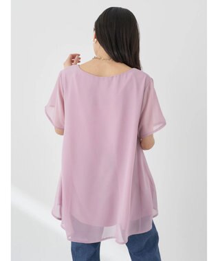 earth music&ecology シアードッキングＡラインチュニック Pink