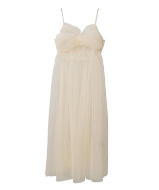 earth music&ecology ねじりチュールキャミワンピース White