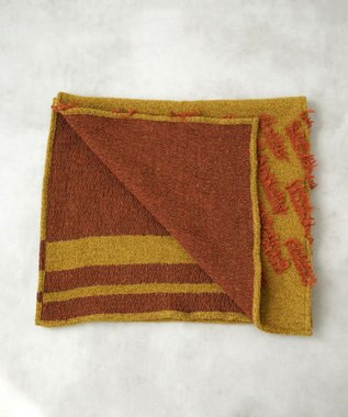 POLS ジャガード織 ウールカットジャガード　ストール イエロー