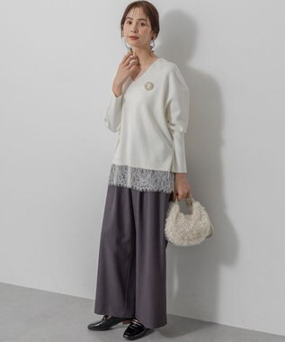 組曲 【加藤ローサさん着用】キャットショルダー バッグ アイボリー系