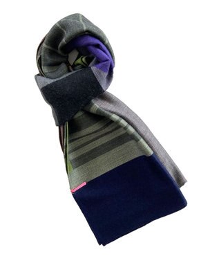 POLS ウールジャカードストール グリーン