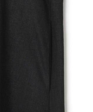 UNFILO 【洗える】リネンレーヨン カフタンワンピース ブラック