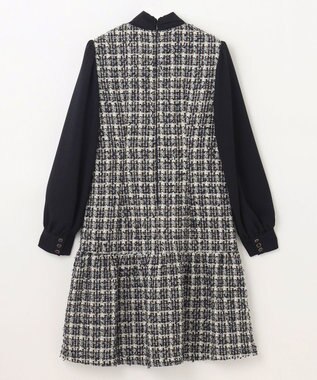 GRACE CONTINENTAL ツイードコンビワンピース ブラック