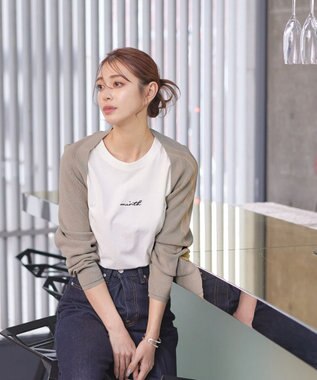 Tiaclasse 【洗える】クロップドニットボレロ グレージュ