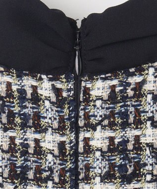 GRACE CONTINENTAL ツイードコンビワンピース ブラック