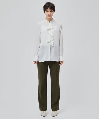 BEIGE， 【洗える】ALAINA / スリムストレートパンツ Khaki