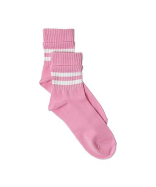 WEGO 切り替えラインクルーソックス ライトピンク