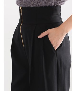 Te chichi ハイウエストフロントジップワイドパンツ《2025Autumn catalog item》 ブラック