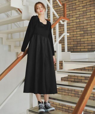 Tiaclasse 【洗える】クロップドニットボレロ ブラック