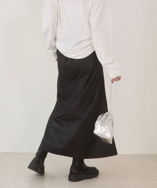 WEGO 【ANGIE VINTAGE】レザーライクシャツ＆スカートセットアップ ブラック