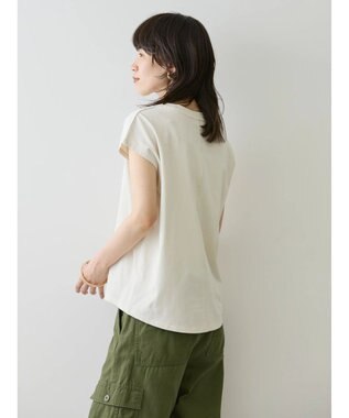 AMERICAN HOLIC 接触冷感フレンチスリーブカットプルオーバー Ivory