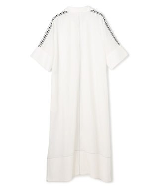 BEIGE， AXI / 刺繍ステッチ ドルマンロングドレス Ecru