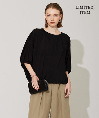 ICB 【WEB限定・洗える】Float ドルマンスリーブカットソー ブラック系