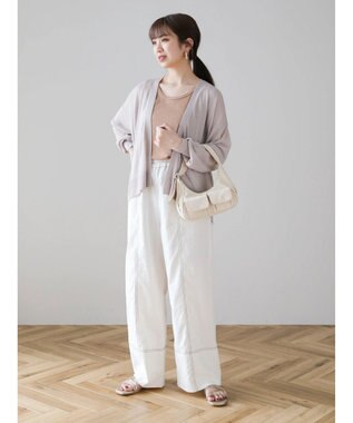 Green Parks 接触冷感　推しニット　ゆったりカーディガン Light Gray