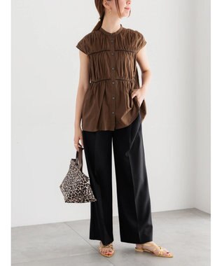 Te chichi ハイウエストフロントジップワイドパンツ《2025Autumn catalog item》 ブラック