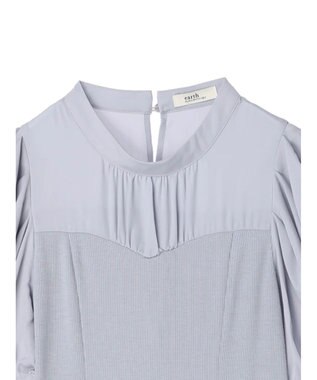 earth music&ecology リブドッキングワンピース Gray