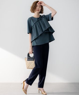 23区 VIOLAｄORO アバカ メッシュ  2WAY バケットバッグ ブラック系