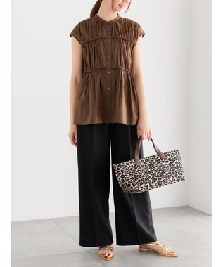 Te chichi ハイウエストフロントジップワイドパンツ《2025Autumn catalog item》 ブラック