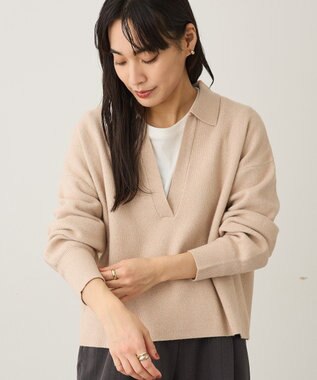 CRAFT STANDARD BOUTIQUE 深Vネックニットプルオーバー Light Beige