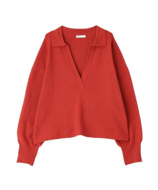CRAFT STANDARD BOUTIQUE 深Vネックニットプルオーバー Red